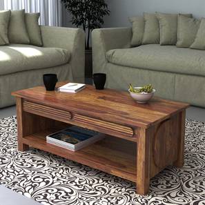 vintage home Woodwhiz Rectangular Solid Wood Coffee Table in Teak Finish-picture-10