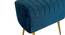 Blue Velvet Pouffe with Golden Legs (Teal) by Urban Ladder - - 