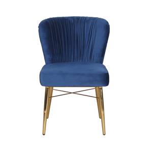 J And J Diningroom Design Abigail Metal Dining Chair set of 1 in Blue Finish