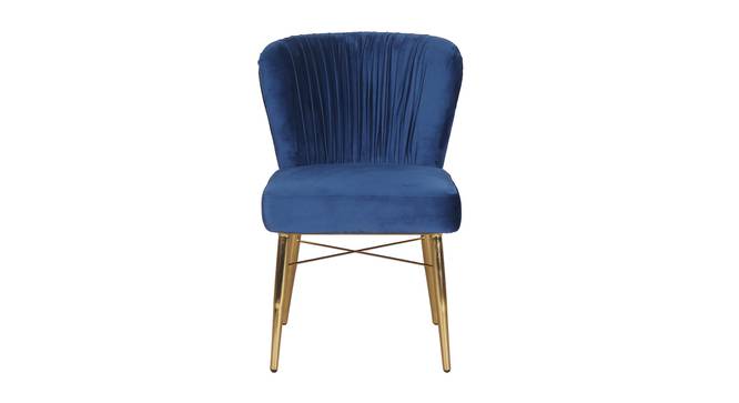 Blue Color Uphostery And Gold Leg Dining Chiar (Blue Finish) by Urban Ladder - - 