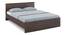 Asher King Bed Without Storage (Queen Bed Size, Choco Walnut Finish) by Urban Ladder - Front View Design 1 - 831021