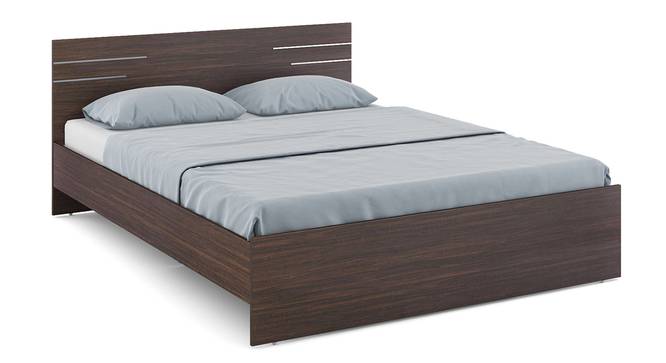 Asher King Bed Without Storage (King Bed Size, Choco Walnut Finish) by Urban Ladder - Front View Design 1 - 831022