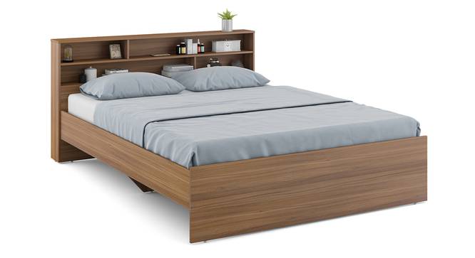 Knox King Bed Without Storage (Queen Bed Size, Exotic Teak Finish) by Urban Ladder - Front View Design 1 - 831025