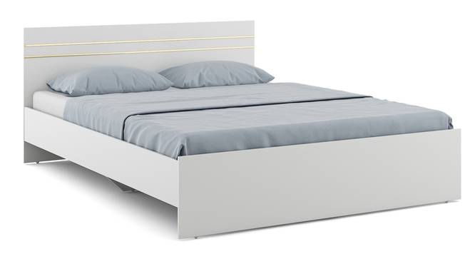 Kane King Bed Without Storage (Queen Bed Size, Frosty White Finish) by Urban Ladder - Front View Design 1 - 831027