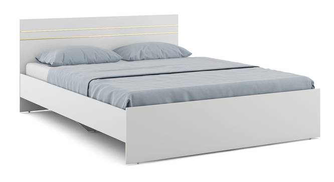 Kane King Bed Without Storage (King Bed Size, Frosty White Finish) by Urban Ladder - Front View Design 1 - 831028