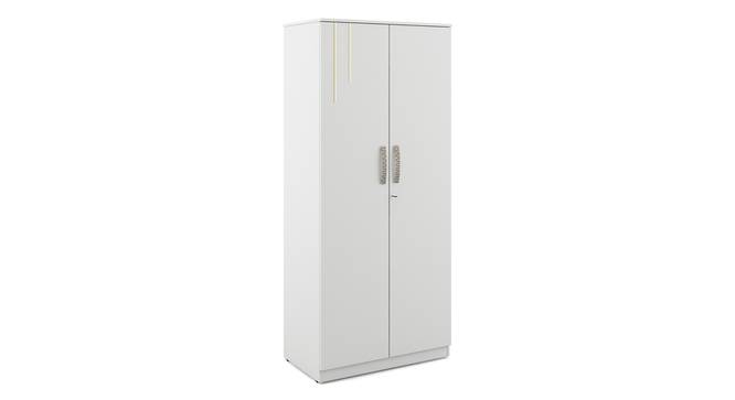 Kane 2 Door Wardrobe (Frosty White Finish) by Urban Ladder - Front View Design 1 - 831029