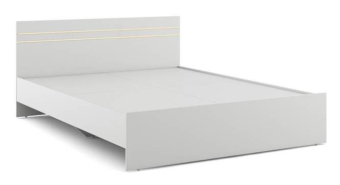 Kane King Bed Without Storage (Queen Bed Size, Frosty White Finish) by Urban Ladder - Design 1 Side View - 831038