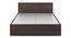 Asher King Bed Without Storage (Queen Bed Size, Choco Walnut Finish) by Urban Ladder - Ground View Design 1 - 831042