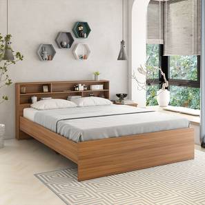 a globia creations Knox Engineered Wood King Size Non Storage Bed in Exotic Teak Finish-picture-11