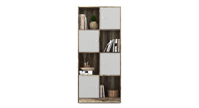 Rustic Book Case In Tean And White Color (Teak & Frosty White Finish) by Urban Ladder - Design 1 Side View - 831070