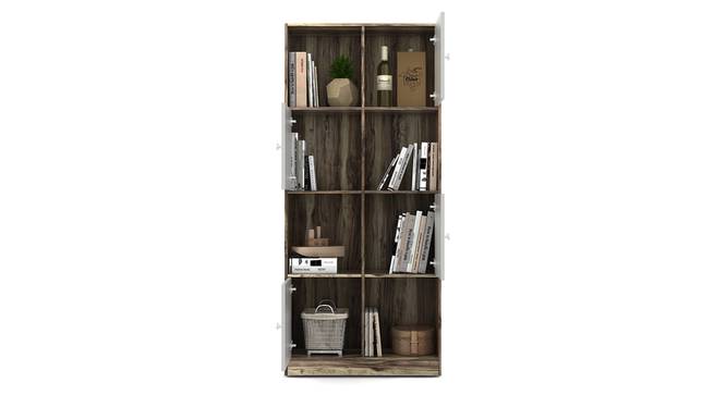 Rustic Book Case In Tean And White Color (Teak & Frosty White Finish) by Urban Ladder - Ground View Design 1 - 831073
