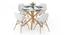 Nobu - Ormond 4 Seater Dining Set (White, Brown Finish) by Urban Ladder - Full View Design 1 - 831126