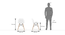 Nobu - Ormond 6 Seater Dining Set (White, Brown Finish) by Urban Ladder - Dimension Design 1 - 831139