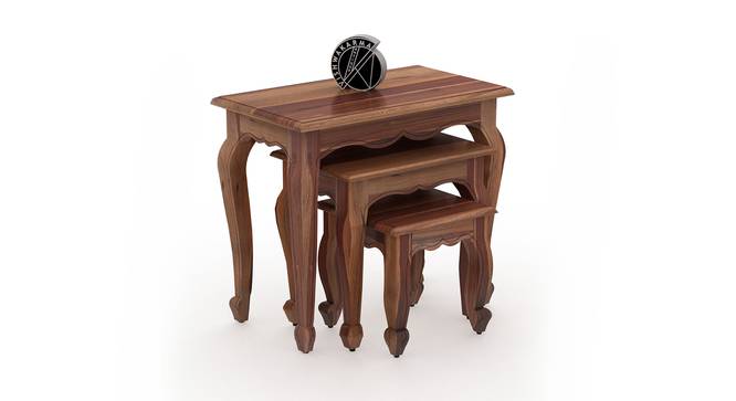 Solid Wood Nest of Tables in Urban Teak Finish (Urban Teak Finish) by Urban Ladder - - 
