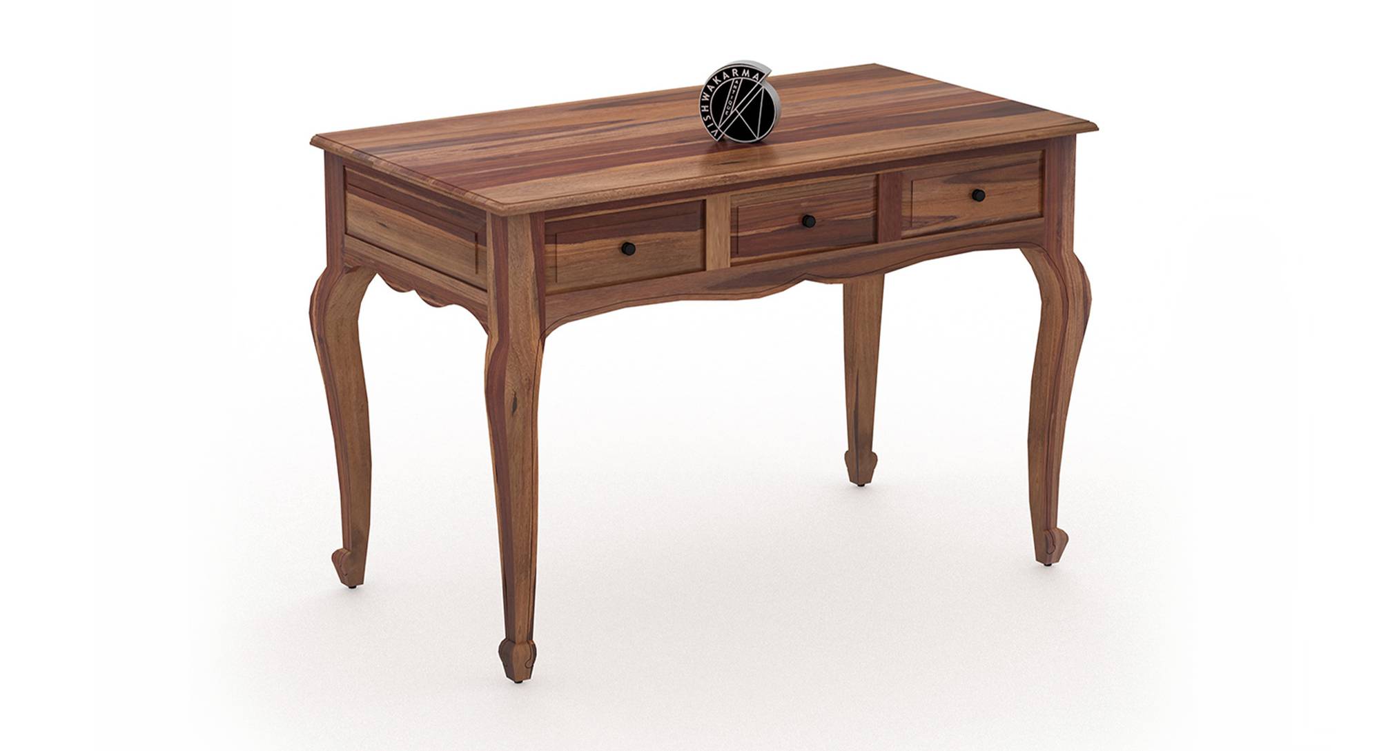 Sarah Solid Wood Study Table in Urban Teak Finish Urban Ladder