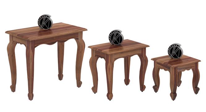 Solid Wood Nest of Tables in Urban Teak Finish (Urban Teak Finish) by Urban Ladder - - 