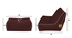 Gamer Recliner + Footrest Bean Bag with Beans (Brown, with beans Bean Bag Type, XXXL Bean Bag Size) by Urban Ladder - Design 1 Dimension - 831697