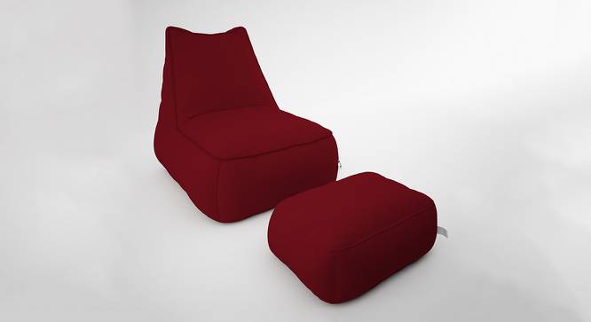Recliner + Footrest Bean Bag with Beans (Maroon, with beans Bean Bag Type, XXXL Bean Bag Size) by Urban Ladder - Design 1 Side View - 831797