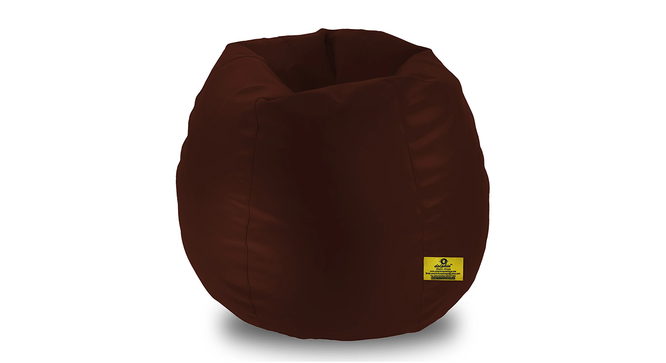 Leatherette Bean Bag with Beans (Brown, with beans Bean Bag Type, J Bean Bag Size) by Urban Ladder - Design 1 Side View - 831801