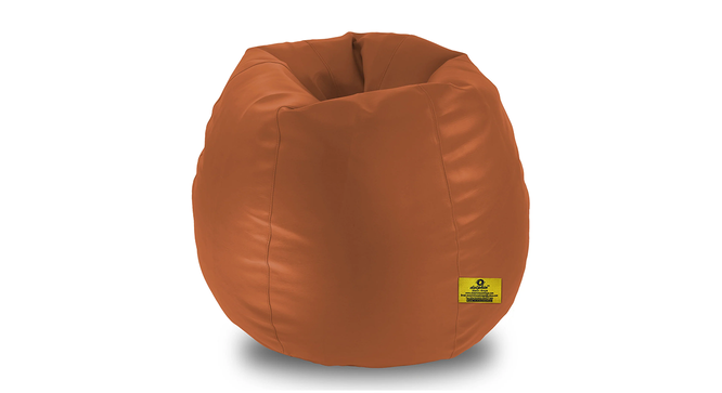 Leatherette Bean Bag with Beans (with beans Bean Bag Type, J Bean Bag Size, Fawn) by Urban Ladder - Design 1 Side View - 831804
