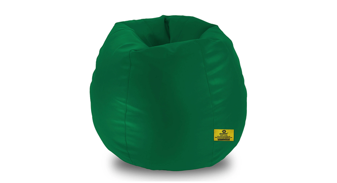 Leatherette Bean Bag with Beans (Green, with beans Bean Bag Type, J Bean Bag Size) by Urban Ladder - Design 1 Side View - 831806