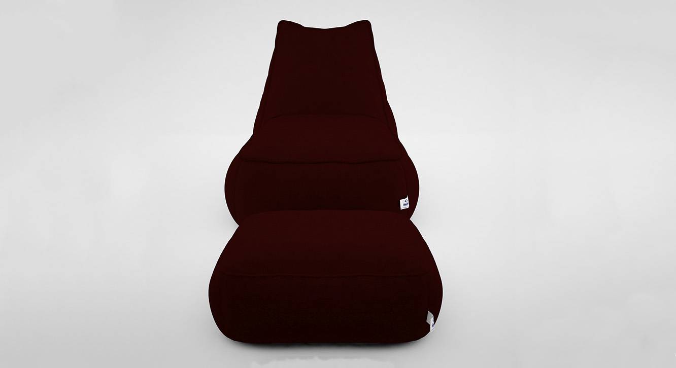 Recliner + Footrest Bean Bag with Beans Urban Ladder