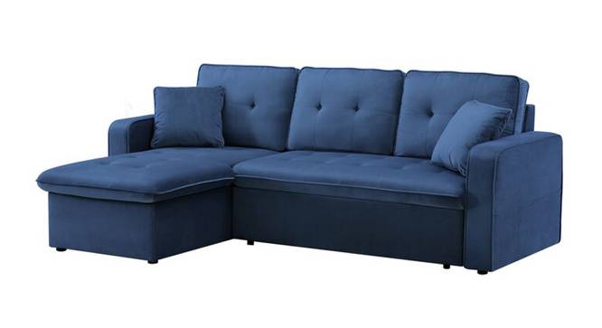 Neptune Sofa cum Bed (Blue) by Urban Ladder - Design 1 Side View - 831909