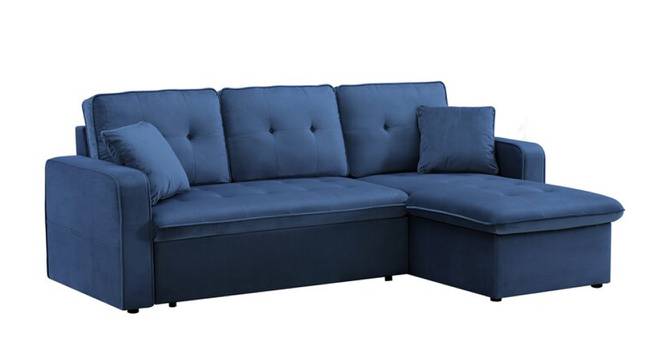 Neptune Sofa cum Bed (Blue) by Urban Ladder - Design 1 Side View - 831915