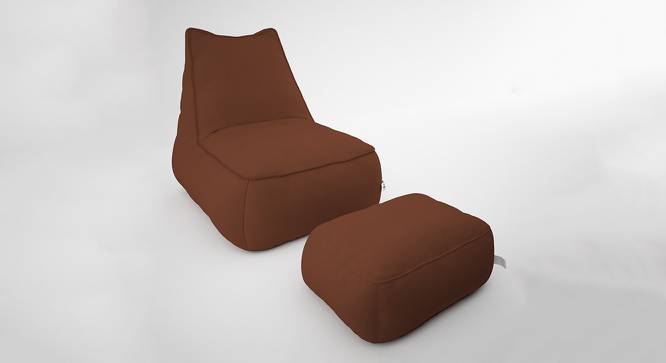 Recliner + Footrest Bean Bag with Beans (Brown, with beans Bean Bag Type, XXXL Bean Bag Size) by Urban Ladder - Design 1 Side View - 831921