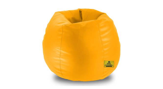 Leatherette Bean Bag with Beans (Yellow, with beans Bean Bag Type, J Bean Bag Size) by Urban Ladder - Design 1 Side View - 831927