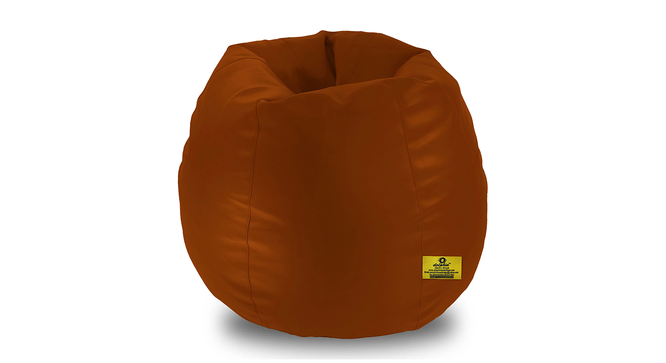 Leatherette Bean Bag with Beans (Tan, with beans Bean Bag Type, J Bean Bag Size) by Urban Ladder - Design 1 Side View - 831928