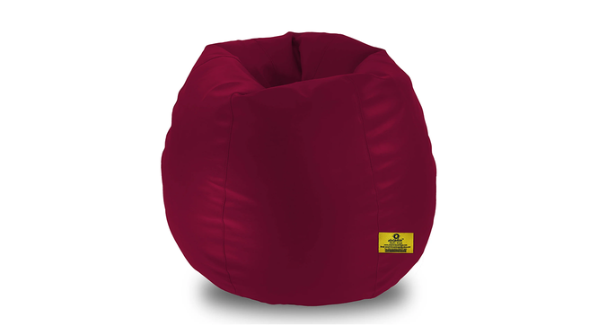 Leatherette Bean Bag with Beans (Maroon, with beans Bean Bag Type, J Bean Bag Size) by Urban Ladder - Design 1 Side View - 831929