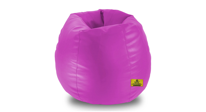 Leatherette Bean Bag with Beans (Pink, with beans Bean Bag Type, J Bean Bag Size) by Urban Ladder - Design 1 Side View - 831931