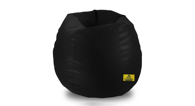 Leatherette Bean Bag with Beans (Black, with beans Bean Bag Type, XXXL Bean Bag Size) by Urban Ladder - Design 1 Side View - 831932