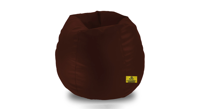 Leatherette Bean Bag with Beans (Brown, with beans Bean Bag Type, XXXL Bean Bag Size) by Urban Ladder - Design 1 Side View - 831933
