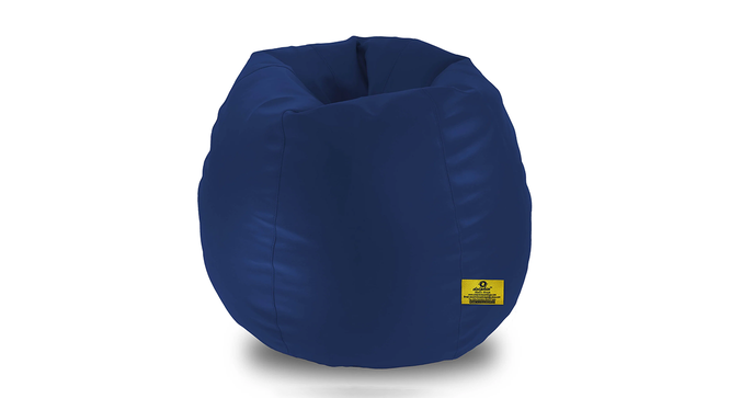Leatherette Bean Bag with Beans (Blue, with beans Bean Bag Type, XXXL Bean Bag Size) by Urban Ladder - Design 1 Side View - 831935