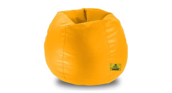 Leatherette Bean Bag with Beans (Yellow, with beans Bean Bag Type, XXXL Bean Bag Size) by Urban Ladder - Design 1 Side View - 831936