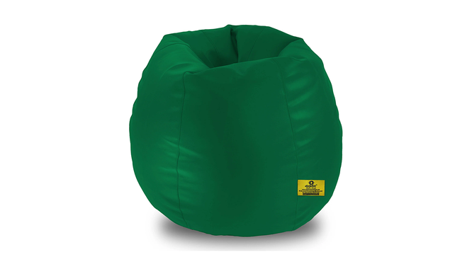 Leatherette Bean Bag with Beans (Green, with beans Bean Bag Type, XXXL Bean Bag Size) by Urban Ladder - Design 1 Side View - 831940
