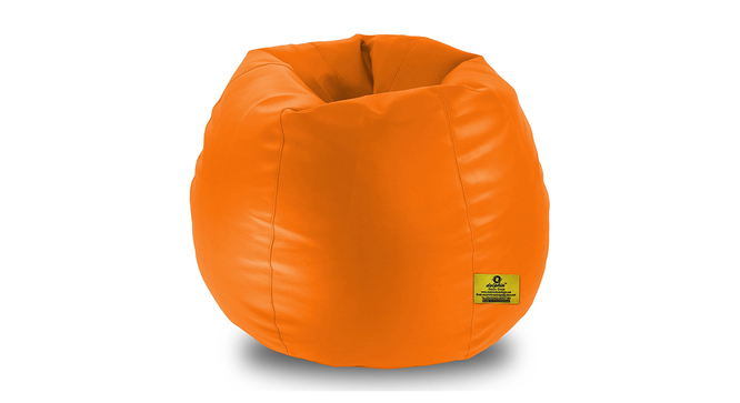 Leatherette Bean Bag with Beans (Orange, with beans Bean Bag Type, XXXL Bean Bag Size) by Urban Ladder - Design 1 Side View - 831942