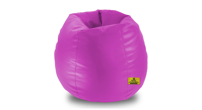Leatherette Bean Bag with Beans (Pink, with beans Bean Bag Type, XXXL Bean Bag Size) by Urban Ladder - Design 1 Side View - 831943