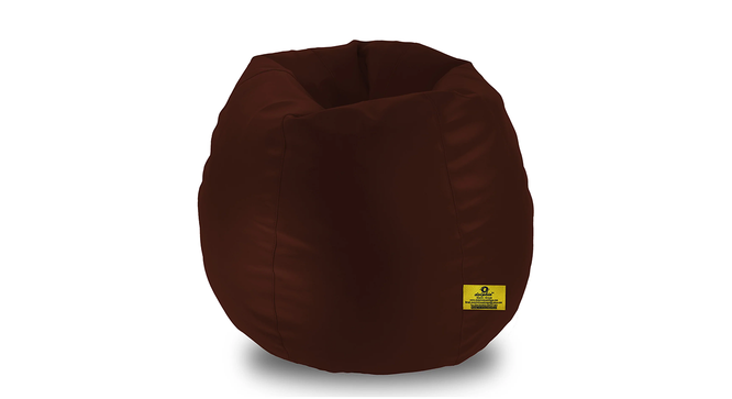 Leatherette Bean Bag with Beans (Brown, with beans Bean Bag Type, XXL Bean Bag Size) by Urban Ladder - Design 1 Side View - 831945