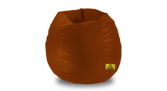 Leatherette Bean Bag with Beans (Tan, with beans Bean Bag Type, XXL Bean Bag Size) by Urban Ladder - Design 1 Side View - 831949