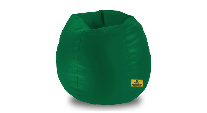 Leatherette Bean Bag with Beans (Green, with beans Bean Bag Type, XXL Bean Bag Size) by Urban Ladder - Design 1 Side View - 831952