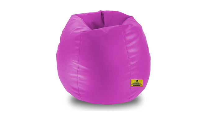 Leatherette Bean Bag with Beans (Pink, with beans Bean Bag Type, XXL Bean Bag Size) by Urban Ladder - Design 1 Side View - 831955