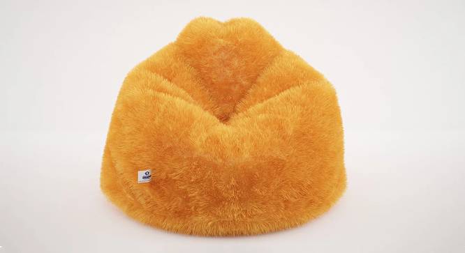 Fur Bean Bag with Beans (Yellow, with beans Bean Bag Type, XXL Bean Bag Size) by Urban Ladder - Design 1 Side View - 831988