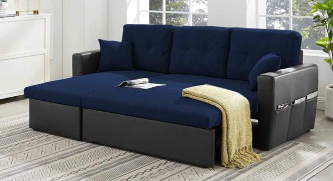 Jupiter Sofa cum Bed (Navy Blue) by Urban Ladder - Front View Design 1 - 832001
