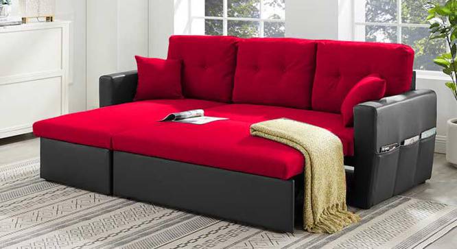 Jupiter Sofa cum Bed (Red) by Urban Ladder - Front View Design 1 - 832002