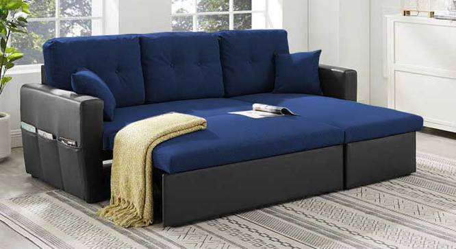 Jupiter Sofa cum Bed (Navy Blue) by Urban Ladder - Front View Design 1 - 832006