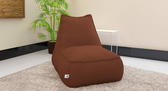 Recliner Bean Bag with Beans (Brown, with beans Bean Bag Type, XXXL Bean Bag Size) by Urban Ladder - Front View Design 1 - 832035