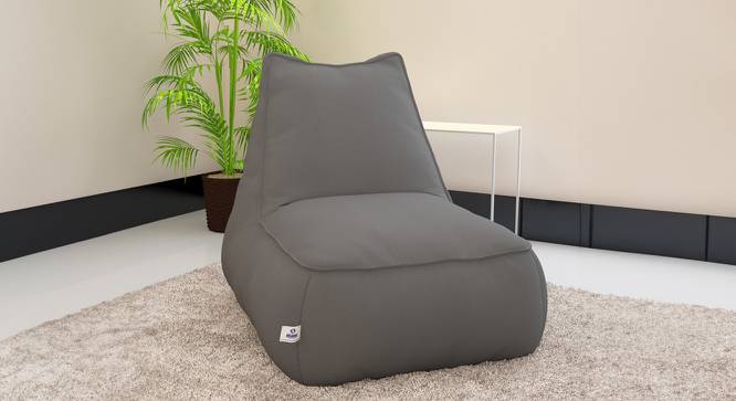 Recliner Bean Bag with Beans (Grey, with beans Bean Bag Type, XXXL Bean Bag Size) by Urban Ladder - Front View Design 1 - 832038